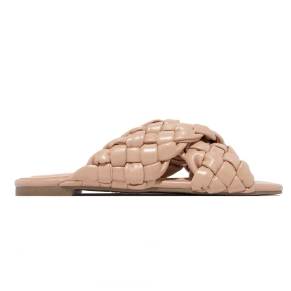 Nude Woven Straps Sandals - Picture 7 of 10